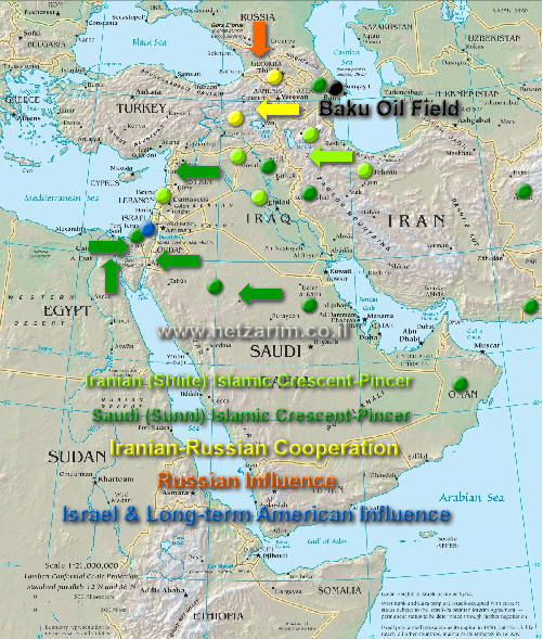 Map Middle-East crescent-pincers